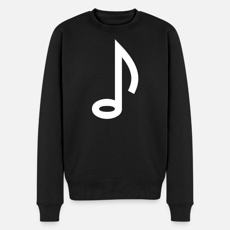 Note Symbol - Männer Premium Bio Pullover - Schwarz