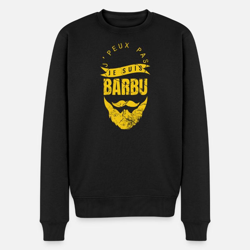 Je peux pas je suis barbu humour - Pull Premium bio Homme - noir