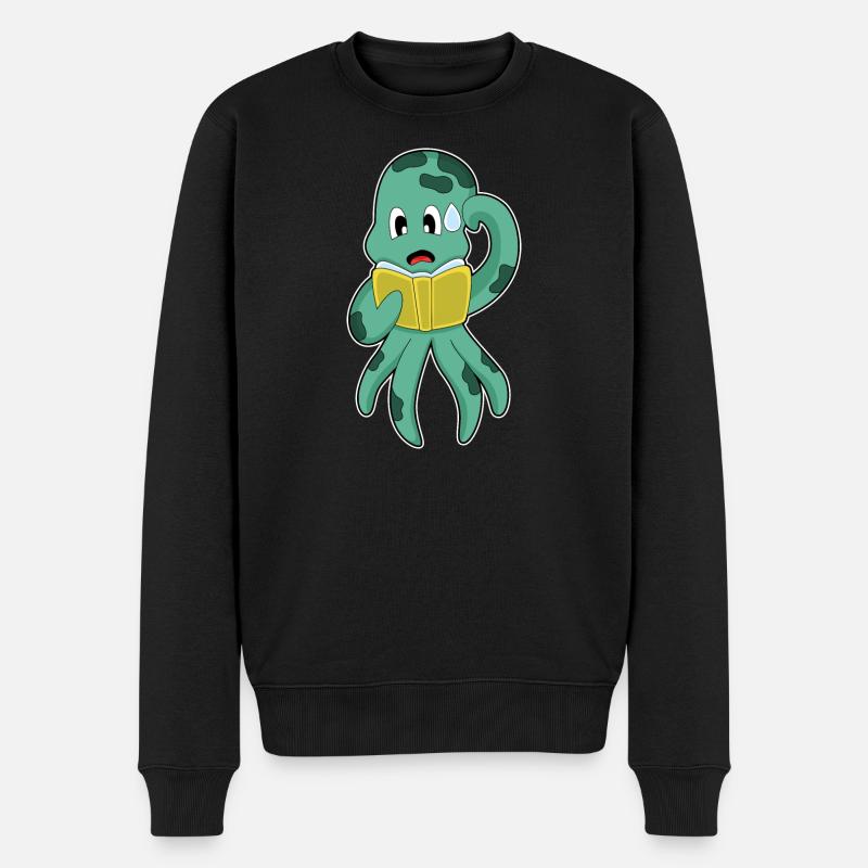 Livre Octopus Nerd - Pull Premium bio Homme - noir
