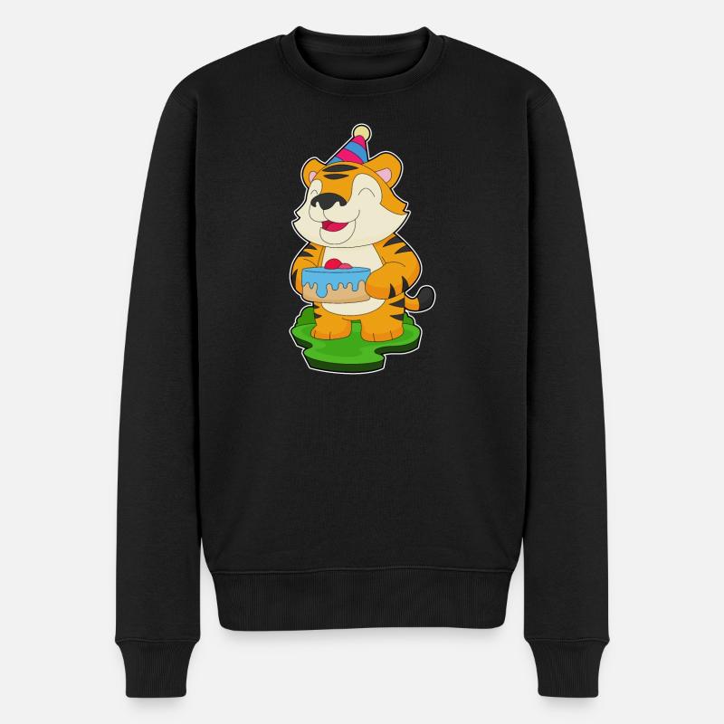 Gâteau d’anniversaire tigre - Pull Premium bio Homme - noir