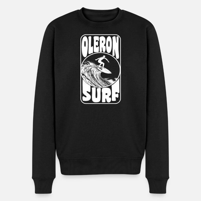 OLERON - Männer Premium Bio Pullover - Schwarz