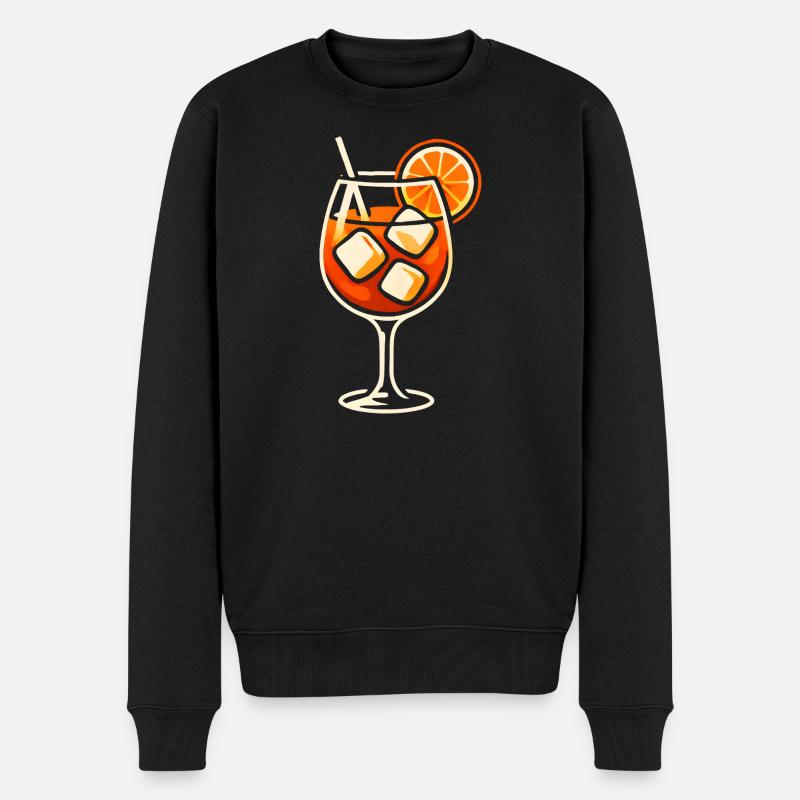 Party Spritz Glas Geschenkidee - Männer Premium Bio Pullover - Schwarz