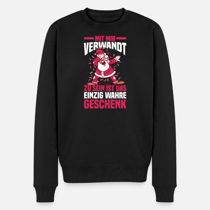 Weihnachtsmann Weihnachtszeit Weihnachts - Männer Premium Bio Pullover - Schwarz