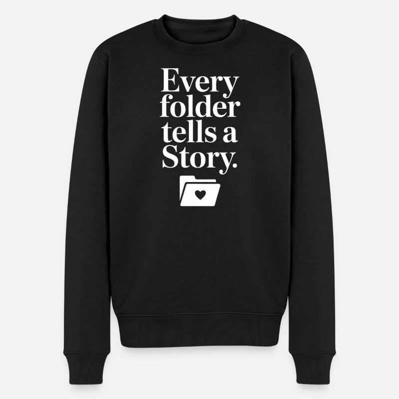Histoires de dossiers : Monochrome - Pull Premium bio Homme - noir