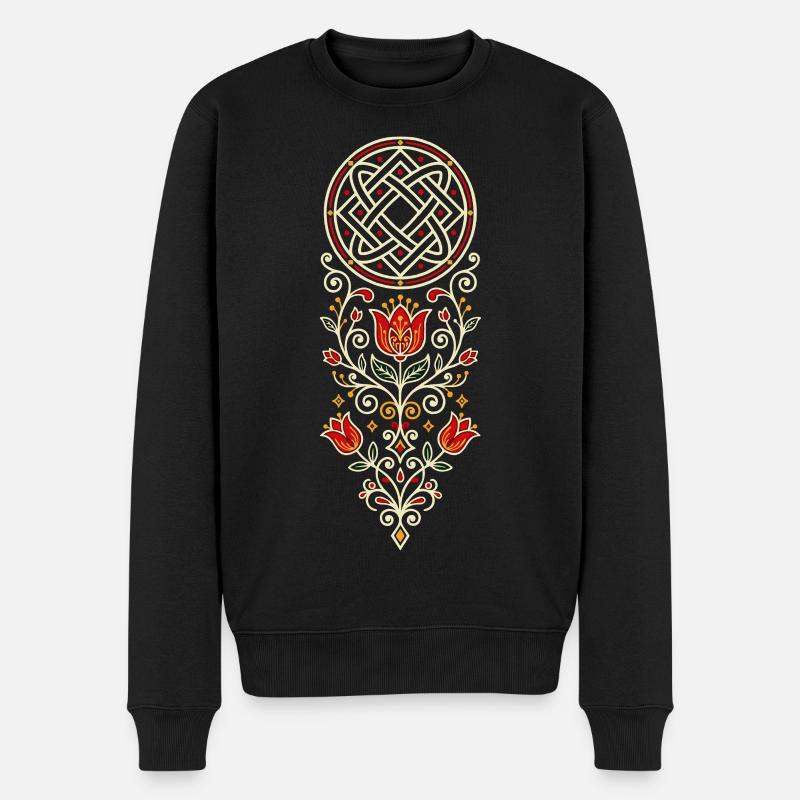 Ornement populaire de Łada - Pull Premium bio Homme - noir