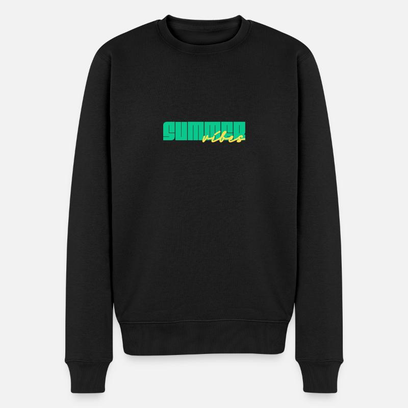 summer vibes - Männer Premium Bio Pullover - Schwarz