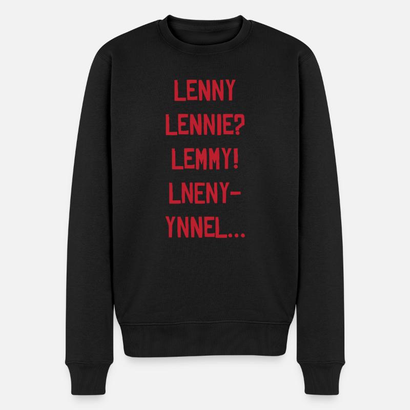 Lenny Lennie Rot Tot - Männer Premium Bio Pullover - Schwarz
