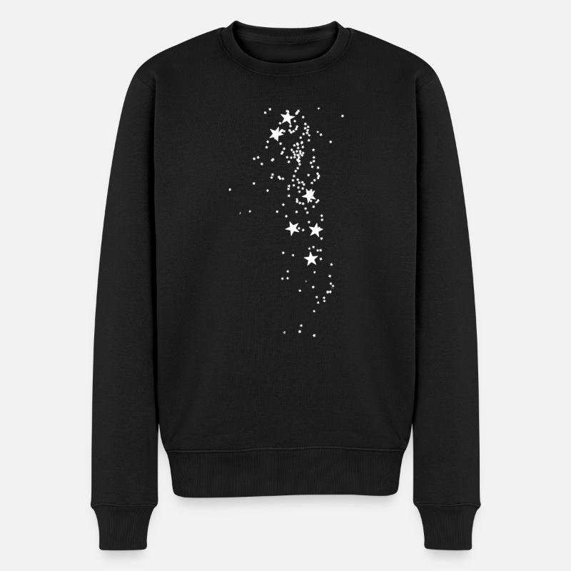 étoiles,blanc,illustration,étoile - Pull Premium bio Homme - noir