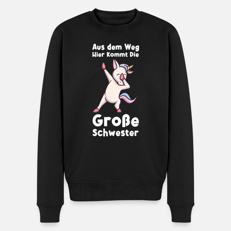 Schwestern Schwester Bruder Geschenk - Männer Premium Bio Pullover - Schwarz