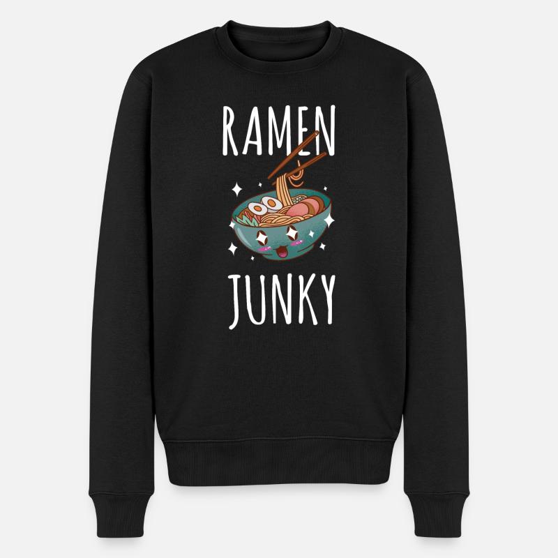 Ramen - Männer Premium Bio Pullover - Schwarz