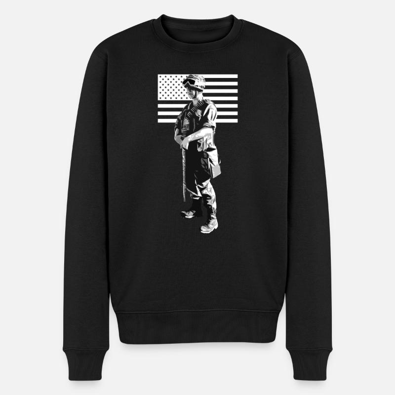 soldats militaire - Pull Premium bio Homme - noir