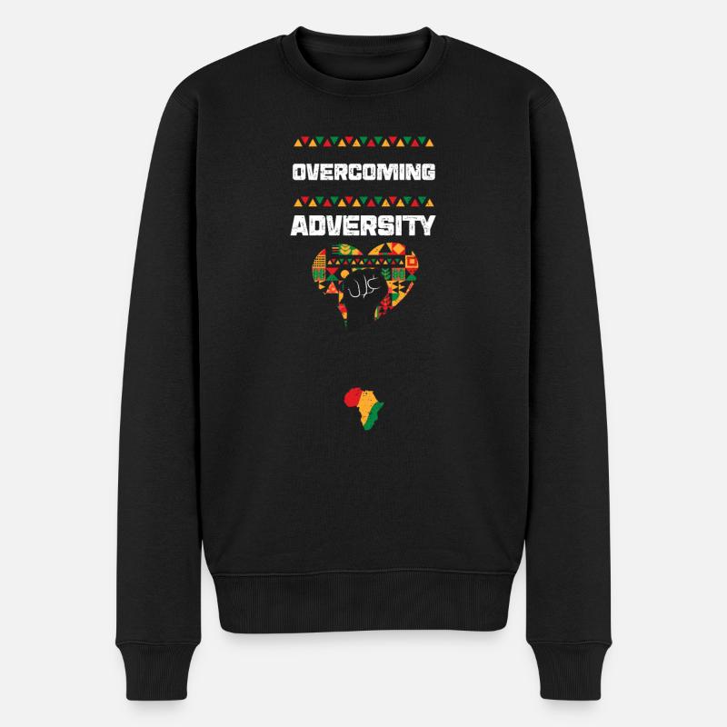 Overcoming Adversity - Männer Premium Bio Pullover - Schwarz