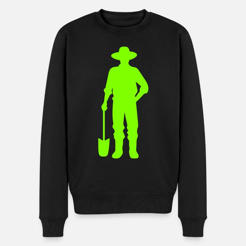 Farmer Bauer Symbol - Männer Premium Bio Pullover - Schwarz