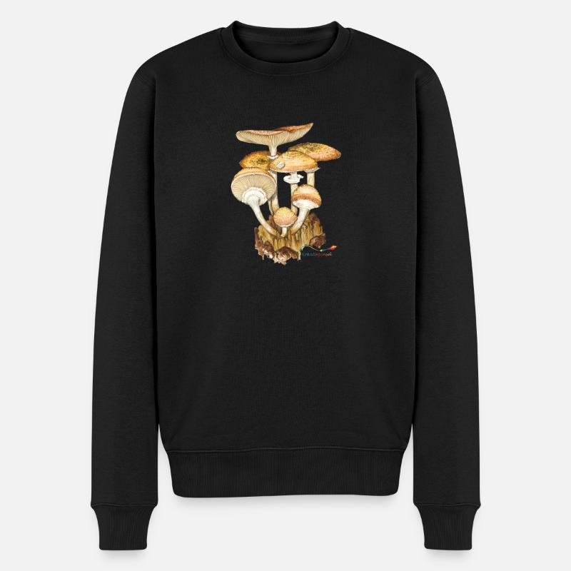 Hallimasch - Männer Premium Bio Pullover - Schwarz