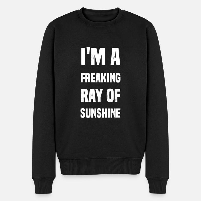 Je suis un rayon de soleil effrayant - Pull Premium bio Homme - noir