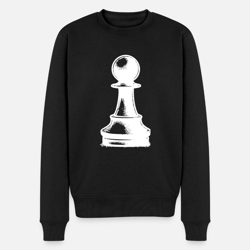 Schachspiel Schachfigur Bauer - Männer Premium Bio Pullover - Schwarz