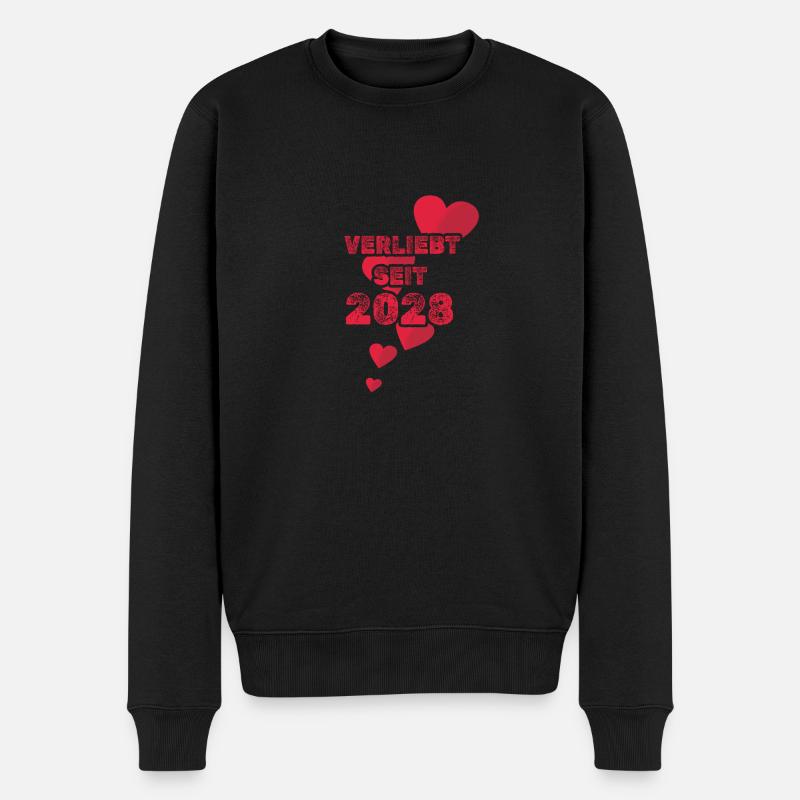 Verliebt 2028 - Männer Premium Bio Pullover - Schwarz