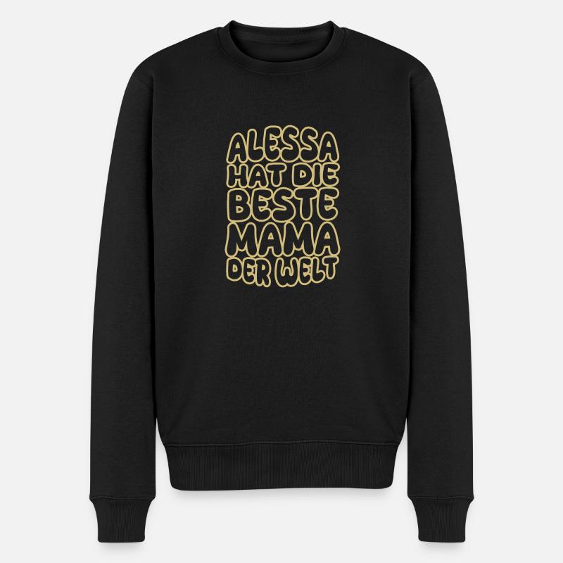 Spruch Alessa - Männer Premium Bio Pullover - Schwarz