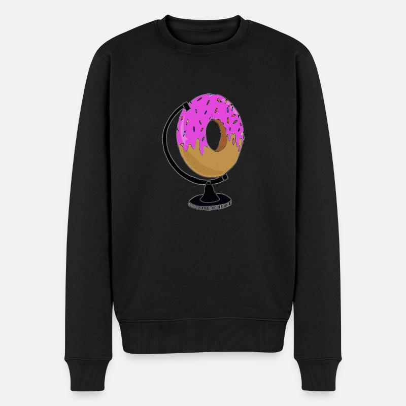 Donutworld - Männer Premium Bio Pullover - Schwarz