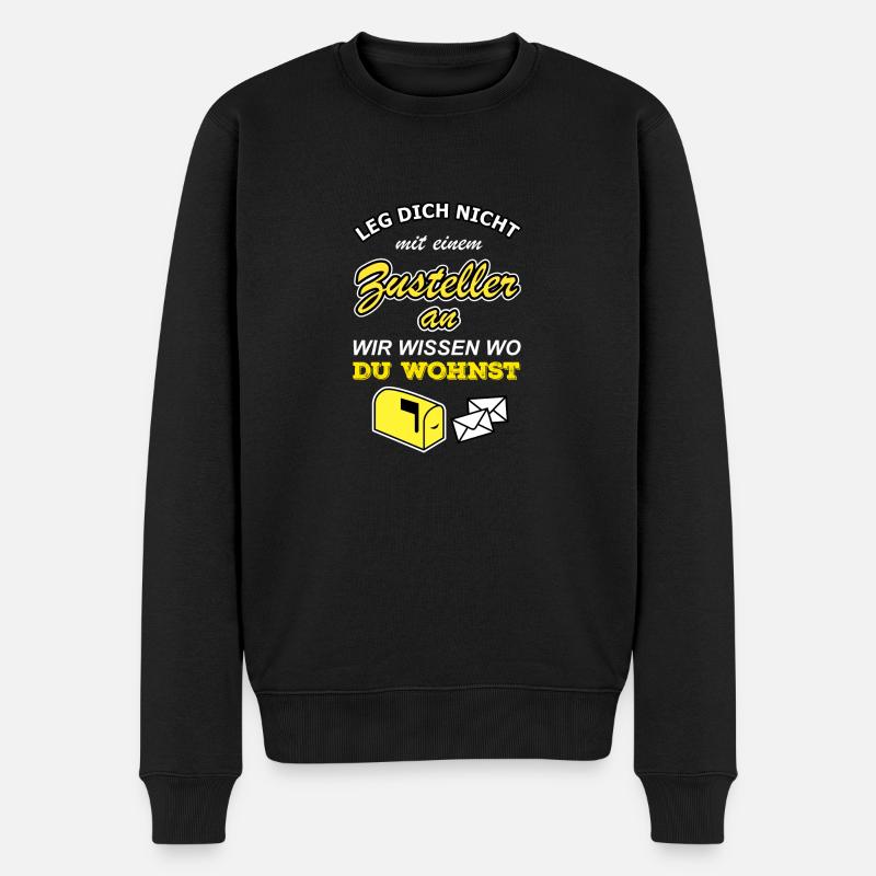 Zusteller - Männer Premium Bio Pullover - Schwarz