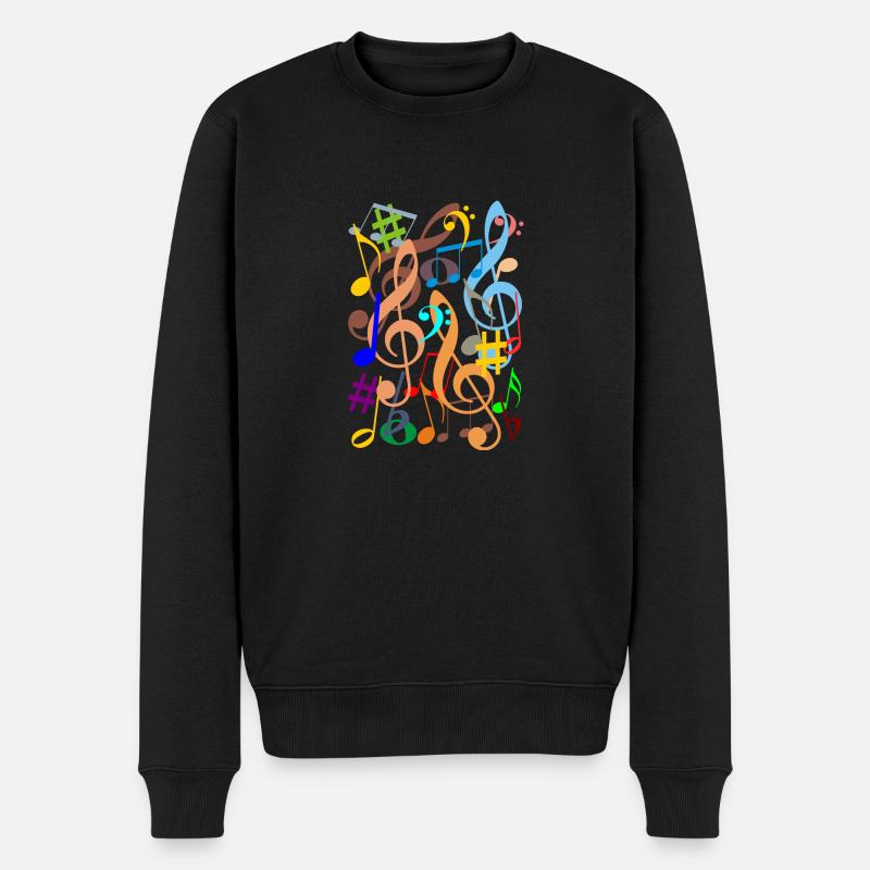 Notes de musique - Pull Premium bio Homme - noir