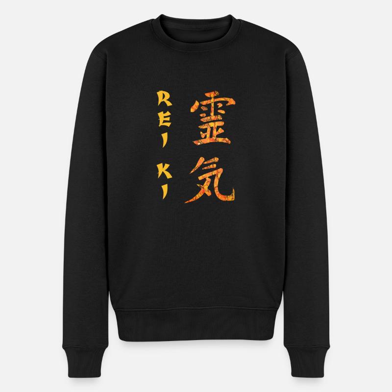 reiki japanisch e 212 - Männer Premium Bio Pullover - Schwarz