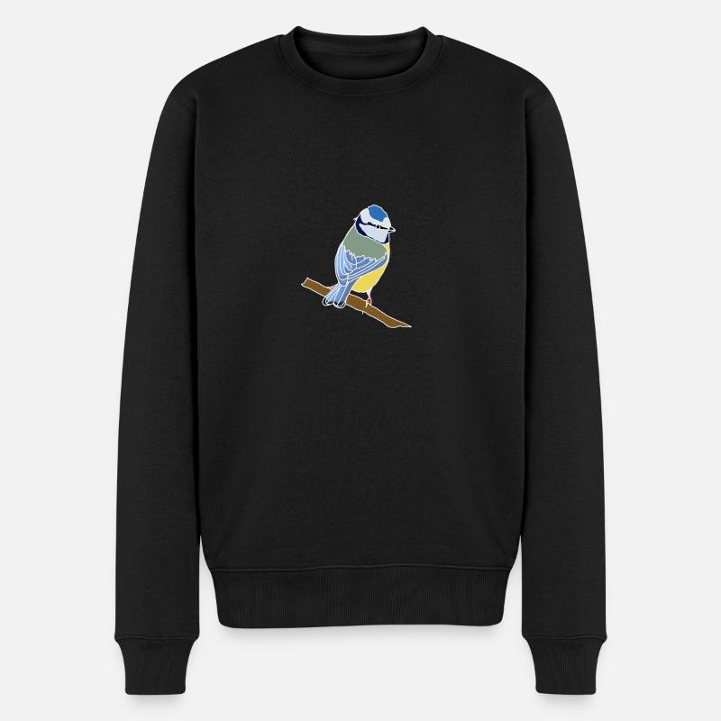 Meise - Männer Premium Bio Pullover - Schwarz