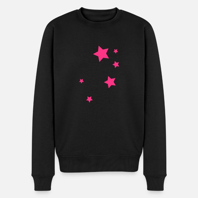 Stars - Männer Premium Bio Pullover - Schwarz