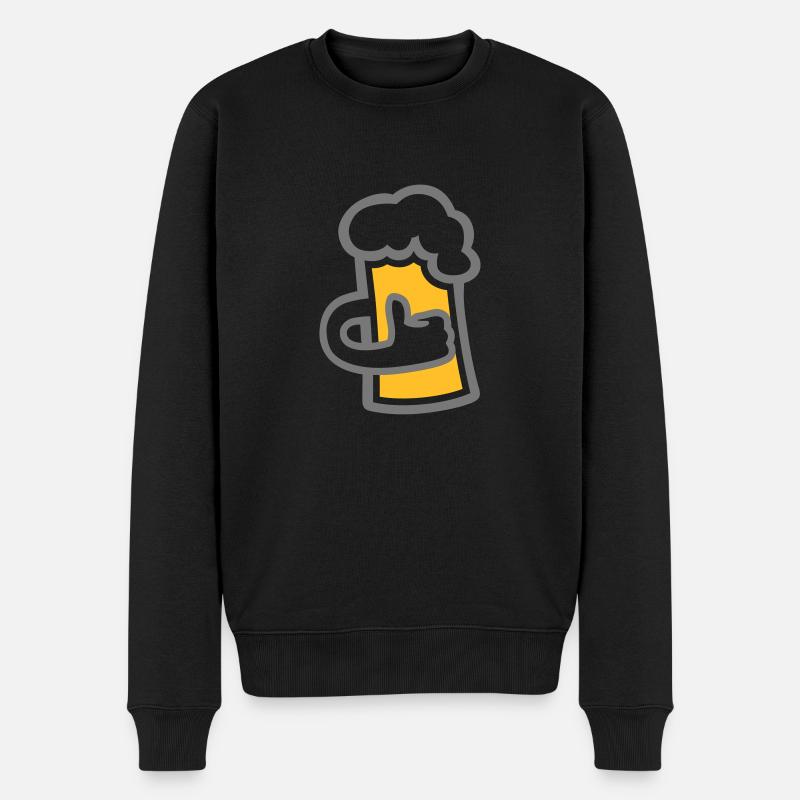 Bière (pouce levé) - Pull Premium bio Homme - noir