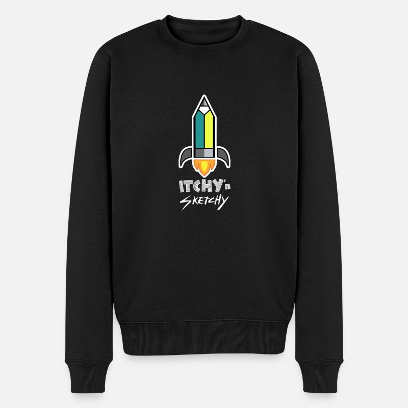 Logo Itchy´n Sketchy - Pull Premium bio Homme - noir