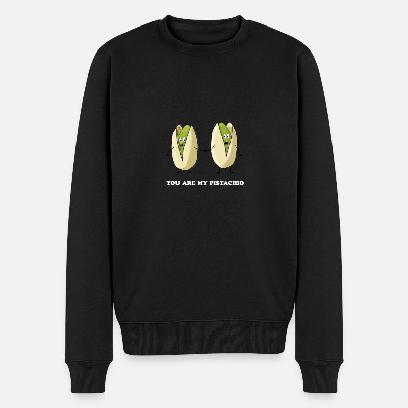 you are my pistachio - Männer Premium Bio Pullover - Schwarz