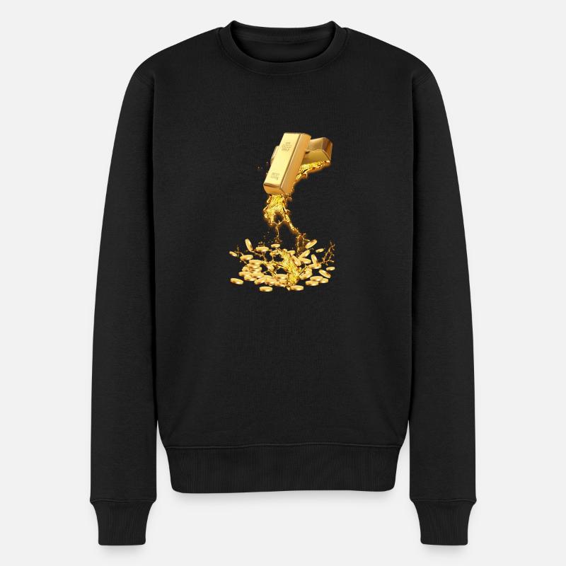 Melting Gold - Pull Premium bio Homme - noir