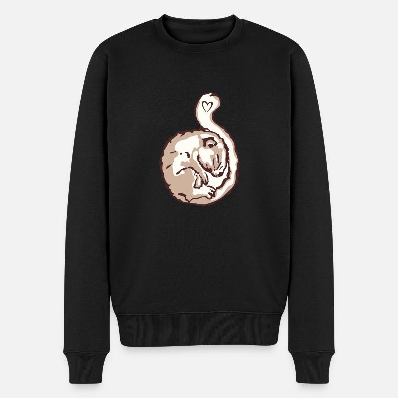 Haselmaus - Männer Premium Bio Pullover - Schwarz