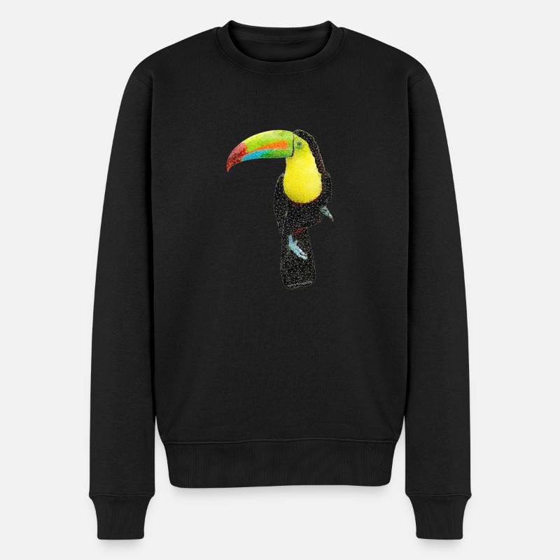 Oiseau ~ le Toucan - Pull Premium bio Homme - noir