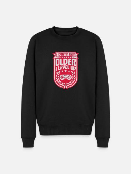 get older level up - Men's Premium Organic Jumper - black