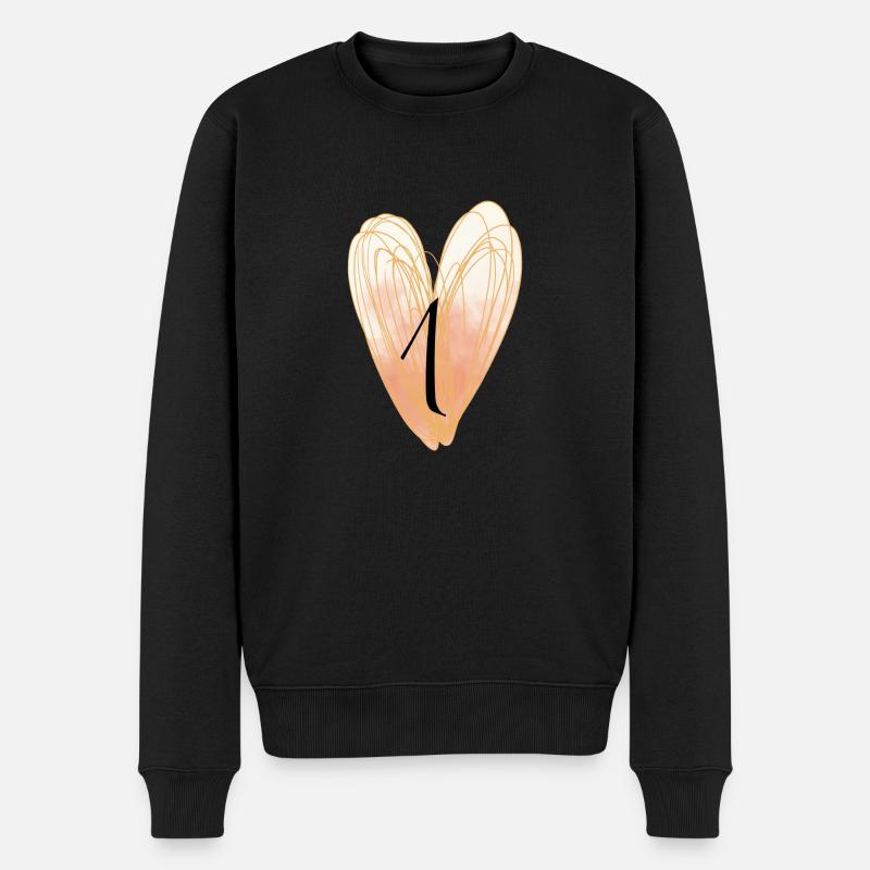 1 - Männer Premium Bio Pullover - Schwarz