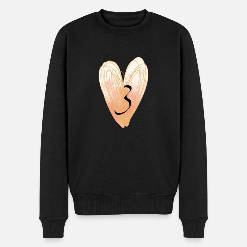 3 - Männer Premium Bio Pullover - Schwarz