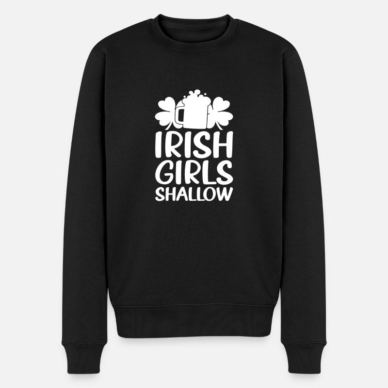 Filles irlandaises peu profondes - Pull Premium bio Homme - noir
