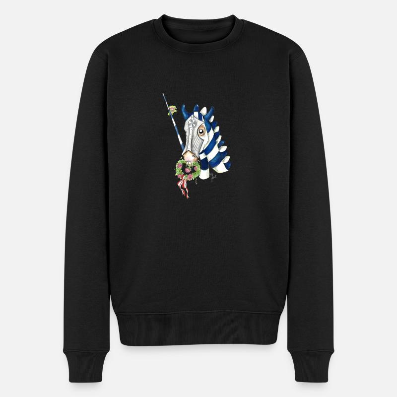 Chevalier à cheval - Pull Premium bio Homme - noir