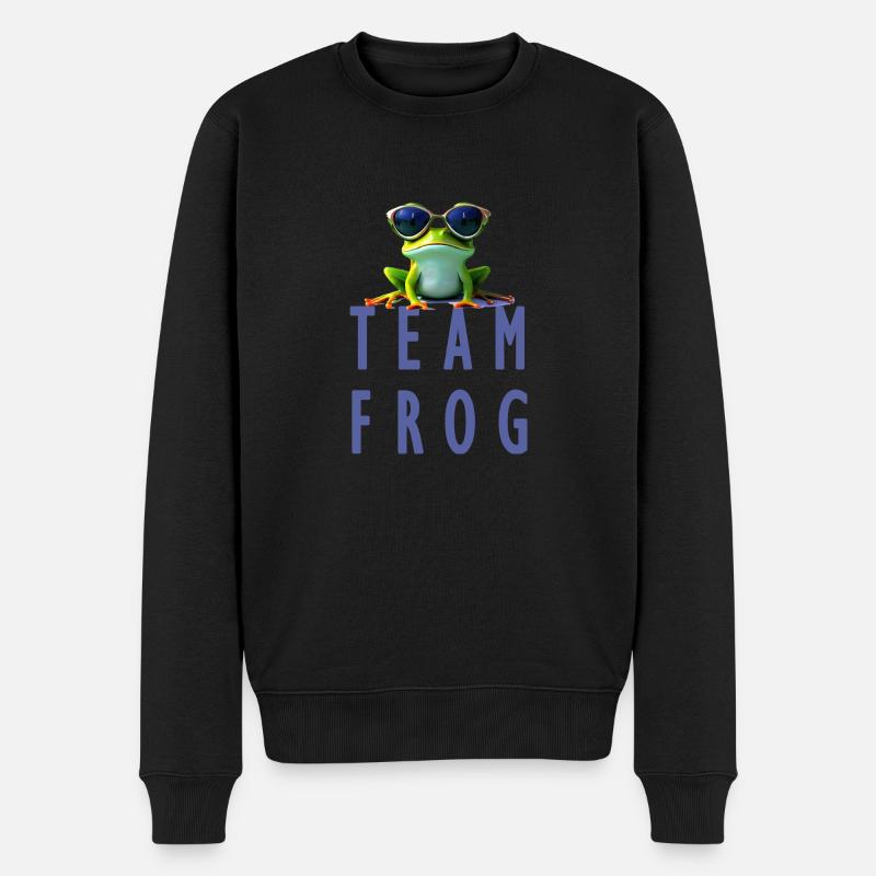 team frog - Männer Premium Bio Pullover - Schwarz