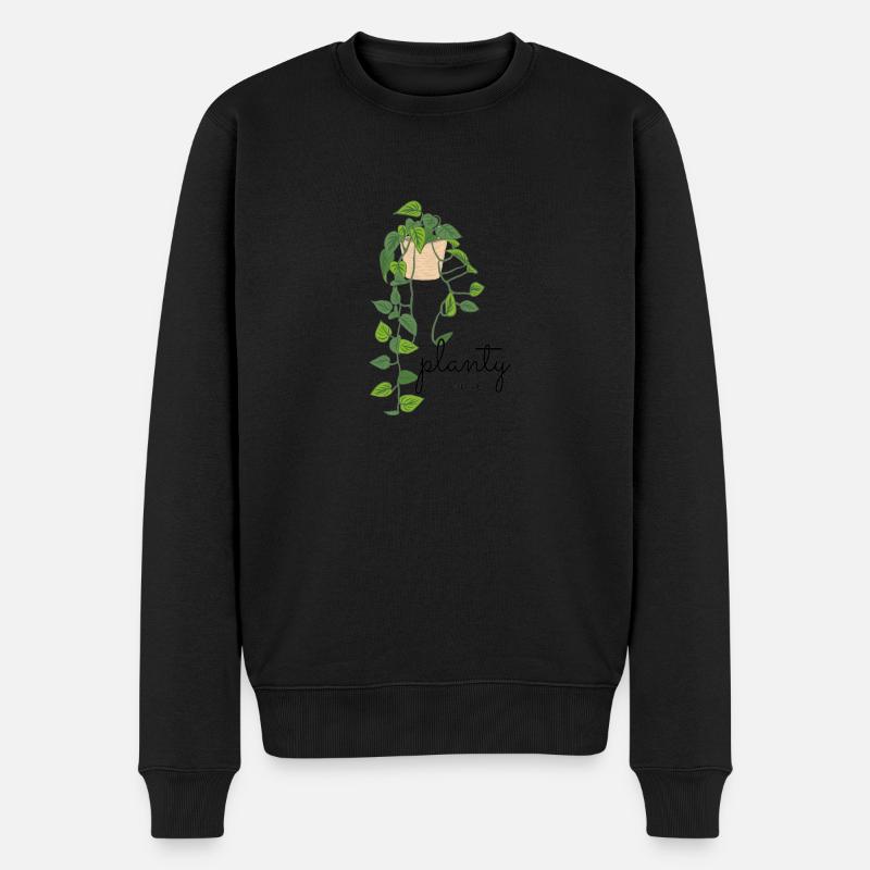 planty of love - Männer Premium Bio Pullover - Schwarz