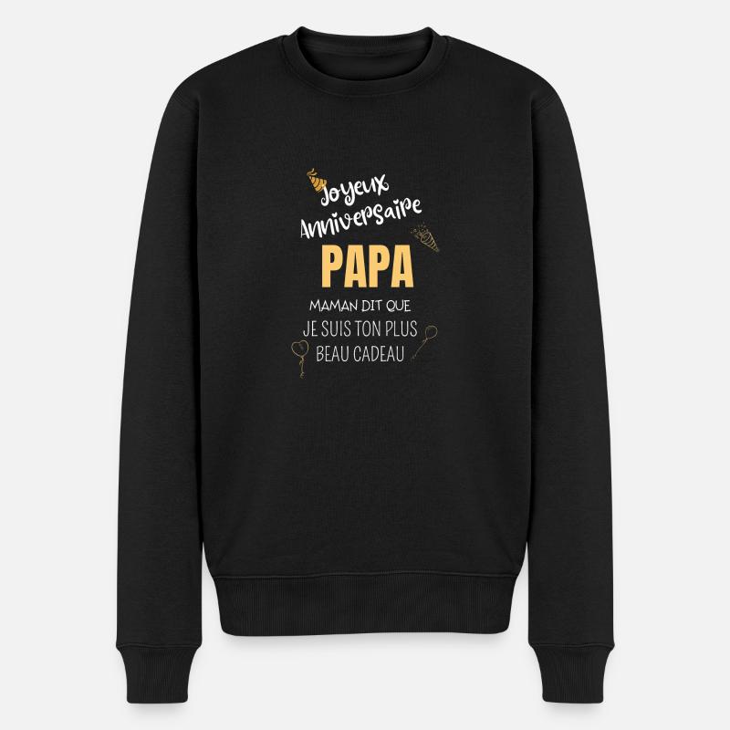 Joyeux anniversaire Papa - Pull Premium bio Homme - noir