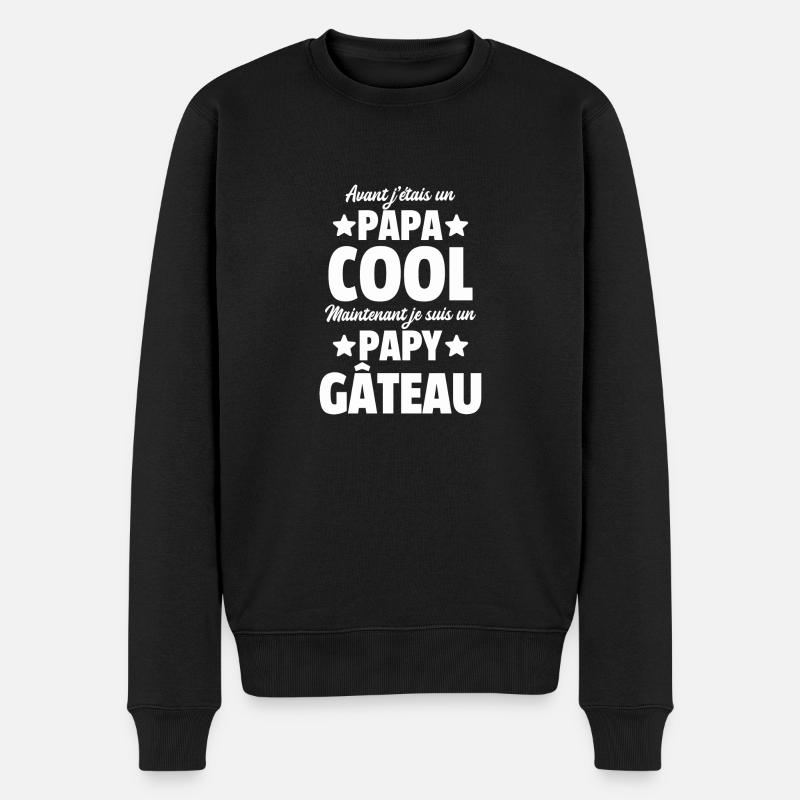 je suis papy gâteau / papa cool - Pull Premium bio Homme - noir