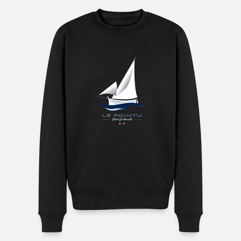 Bateau traditionnel "Le pointu" - Pull Premium bio Homme - noir