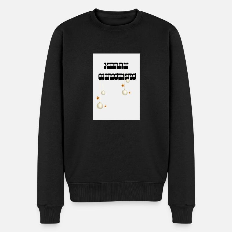 Merry Christmas - Männer Premium Bio Pullover - Schwarz