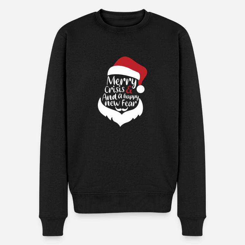 Merry Crisis - Männer Premium Bio Pullover - Schwarz