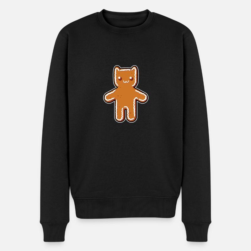 Chat en pain d’épices - Pull Premium bio Homme - noir