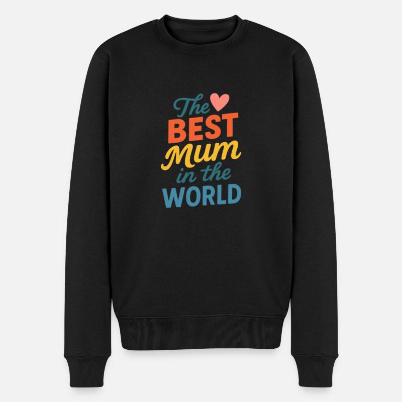 Die beste Mutter der Welt - Männer Premium Bio Pullover - Schwarz