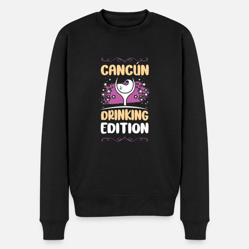 Cancun Party Urlaub - Männer Premium Bio Pullover - Schwarz