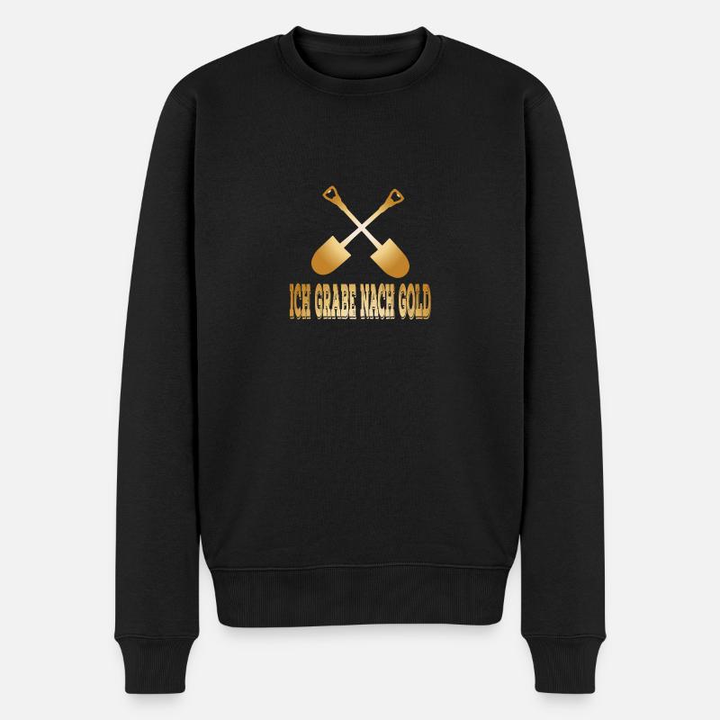 Schatzsuche - Ich grabe nach Gold - Männer Premium Bio Pullover - Schwarz